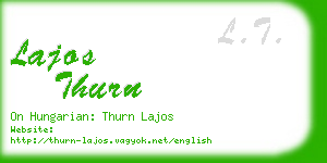 lajos thurn business card